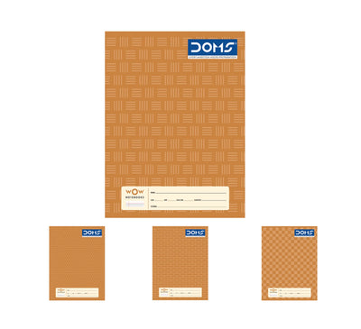 DOMS Small Square 9MM Notebook(Brown Series) 24x18Cm – 172 Pages