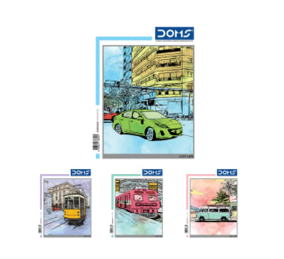 DOMS Board Ruled Notebook (City Life Series)