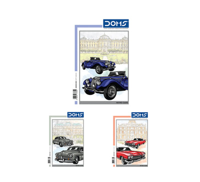 DOMS Single Line Notebook (Retro Cars Series)