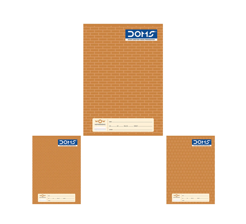DOMS Single Line Notebook(Brown Series) 27×17 – 124 Pages