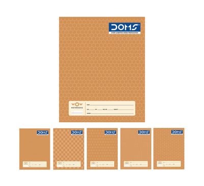 DOMS Double line Notebook(Brown Series) 19×15.5Cm – 172 Pages