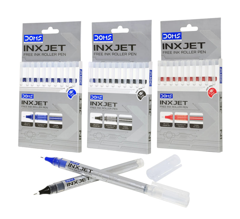 DOMS Inxjet Roller Pens (10 Pc Pack)