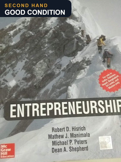 Entrepreneurship by Hisrich Peters Shepherd Manimala — second hand, good condition