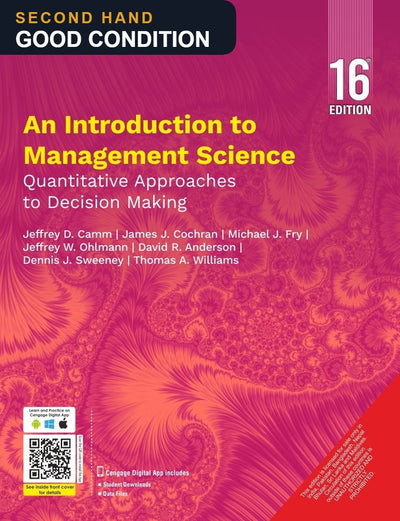 An Introduction to Management Science 16th Edition — second hand, good condition
