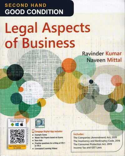 Legal Aspects of Business by Ravinder Kumar — second hand, good condition
