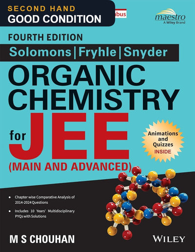 Wiley Solomons Organic Chemistry for JEE — second hand, good condition