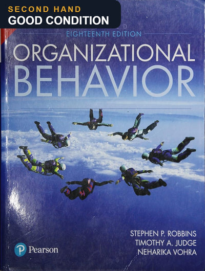 Organizational Behavior by Robbins Judge Vohra — second hand, good condition