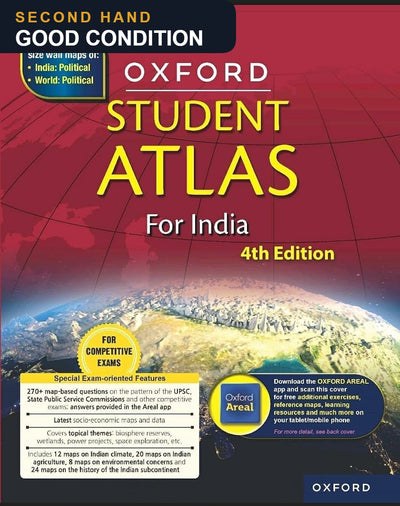 Oxford Student Atlas for India 4th Edition — second hand, good condition