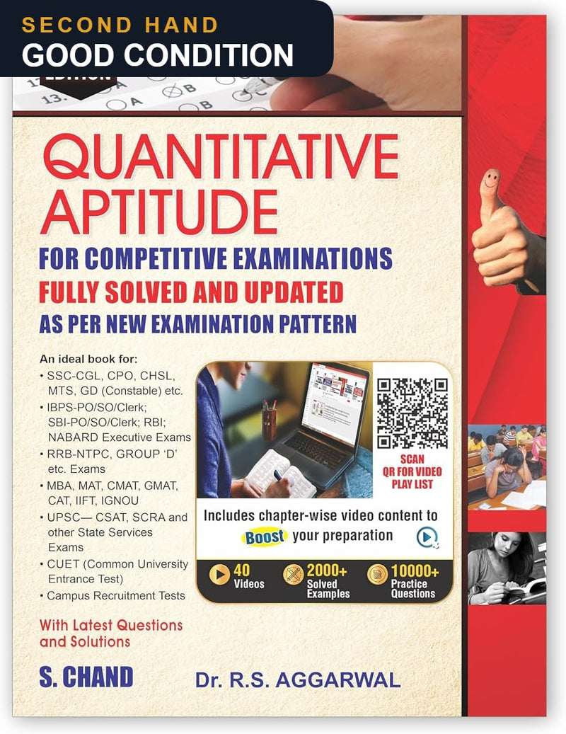 Quantitative Aptitude by R. S. Aggarwal — second hand, good condition