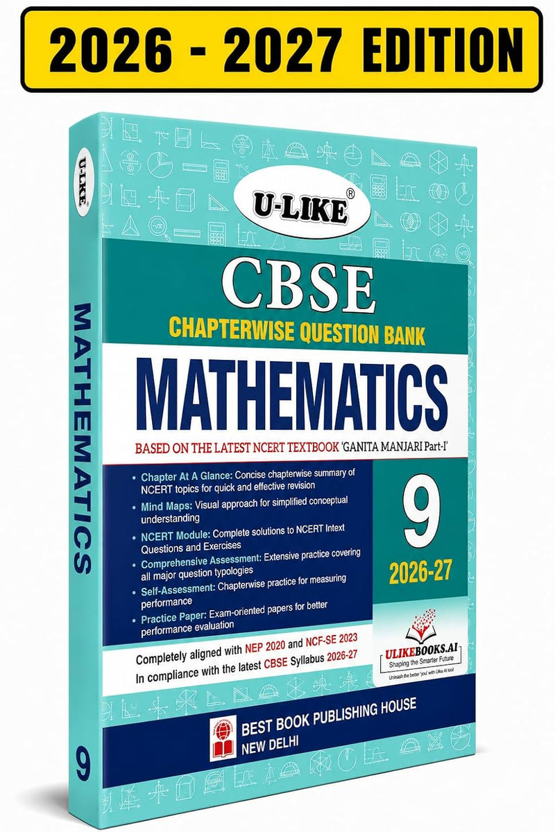 U-Like Mathematics Class 9 Question Bank 2026-27